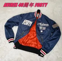 AVIREX フライトジャケット 40周年 FORTY ネイビー Mサイズ