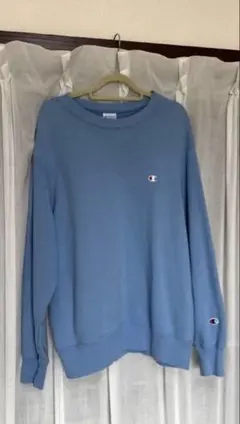 Champion ライトブルー クルーネック トレーナー Lサイズ