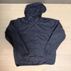 ダークネイビー フード付きナイロンジャケット