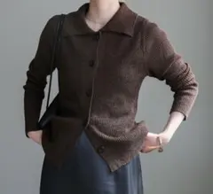 サマーニットカーディガン　ブラウン