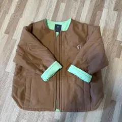 キッズ ブラウン ミントグリーン ジャケット100cm