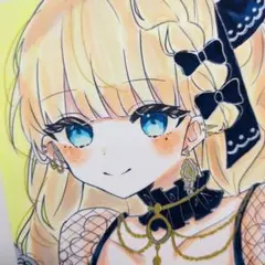 く*︎様 ♡ファンアート 手描きイラスト　巴マミ 魔法少女まどかマギカ アナログ 同人手描きイラスト色紙 【魔法少女まどか☆マギカ】巴 マミ(手描き