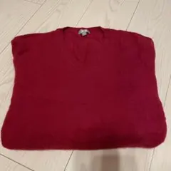 UNIQLO カシミヤ １００% Vネックセーター XL 赤