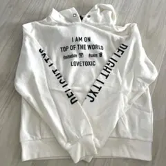 未使用lovetoxic フード付きパーカー L (160) ホワイト