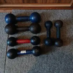 中古　鉄アレイ ダンベル 5kg 3kg 2kg 合計6本セット トレーニングのサムネイル