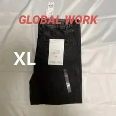 グローバルワークGOODデニムバギーXL新品ブラック定価5990円