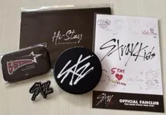 straykids FC入会特典マイル特典缶バッチ　histayメッセージカード