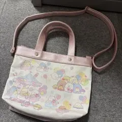 すみっコぐらし ショルダーバッグ ピンク たぴおかパーク ミニトートバッグのサムネイル