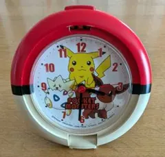 【ジャンク品】ポケモン　目覚まし時計　モンスターボール