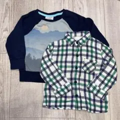 Combi miniガーゼシャツ+C&Jトレーナーセット 90cm