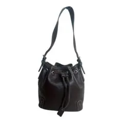 美品　BURBERRY バーバリー レザー 巾着 ショルダーバッグ ノバチェック