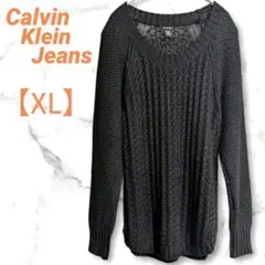 古着　Calvin Klein Jeans　ニット　【XL】　黒　ローゲージのサムネイル