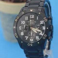 稼働品 テクノス TECHNOS TAM-661 クロノグラフ ブラック 腕時計のサムネイル