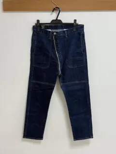ダークブルー ハイウエストデニムパンツ M