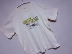 LOWRYS FARM プリントTシャツ ホワイト Fサイズ　古着風のサムネイル