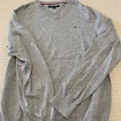 TOMMY HILFIGER グレー Vネックセーター M