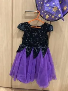 星柄ドレスと魔女帽子セット110cm