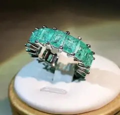 756 シルバー ターコイズ リング s925 指輪 フルエタニティ ストーン