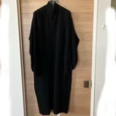 極美品 近年 ビアズリー ワンピース リネン100% ロング ノースリーブ