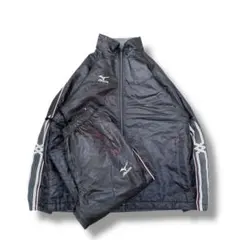 美品 MIZUNO ミズノ ウインドブレーカー セットアップ ブラック XL