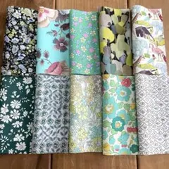 リバティ　カットクロス　はぎれ【グリーン系】