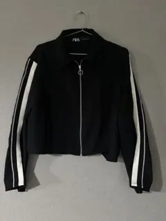 ZARA ザラ ライン ジップアップ ジャケット　M