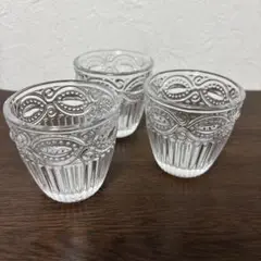 【新品】グラス キャンドルグラス ガラス製 3個セット カメヤマキャンドルハウス