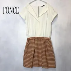 FONCE フォンセ アバハウス ワンピース ドッキング ボーダー リネン混のサムネイル