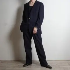 90s Burberrys シングルセットスーツ 金ボタン ネイビー/UW363