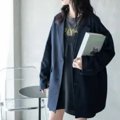 ネイビー テーラードジャケット