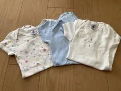プチバトー　24m86cm 半袖　ロンパース 肌着　3枚セット　星柄