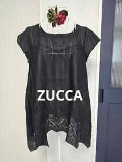 ZUCCA_半袖ブラウス_刺繍ブラックのサムネイル