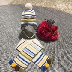 ★ファミリア★ニット帽子&マフラー★男の子★49★美品★