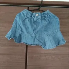 【5月末まで出品‼】キュロットデニムスカート　130cm