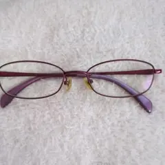 パープル メタルフレーム 老眼鏡