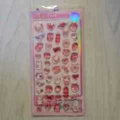 3D　うさぎデザイン　シール