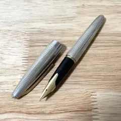 ルイ・カルティエ ゴドロン シルバーコンポジット 万年筆 18K 字幅 F