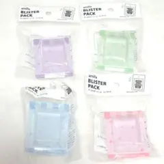 ブリスターパック　キーホルダーベース　ミニサイズ 4点セット　セリア　amifa