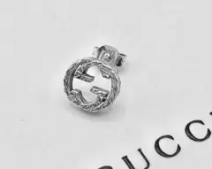 GUCCI グッチ インターロッキング ピアス 片耳 シルバー ブランド