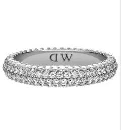 PAVE CRYSTAL PENDANT RINGレディースリングシルバー♯48