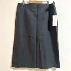 新品タグ付き✨ミモレ丈スカート 3L 大きいサイズ ウエストゴム入　ダークグレー
