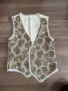 最終値下 Ungrid 人気 花柄ベスト 古着