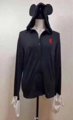 女性L《Disney》（ミッキー手袋＆耳付き）パーカー