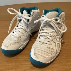 アシックス　バスケットボール　シューズ ホワイト/ターコイズ　21cm 子ども用