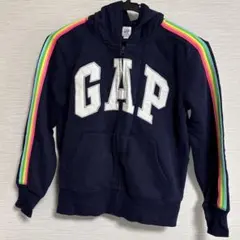 【美品】GAP ネイビー ジップアップパーカー　150サイズ　裏起毛