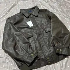 MNL ブラウンレザージャケット Lサイズ