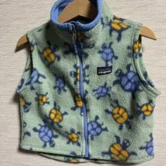 90s パタゴニア USA製 総柄 フリース ヴィンテージ ベスト 亀 OLD