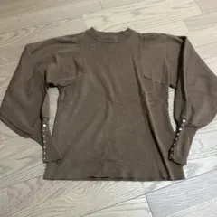 &g'aime ニット 長袖 ブラウン