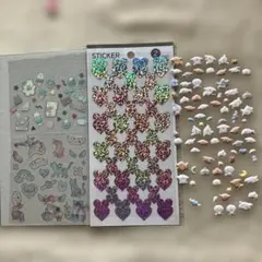 カラフルなグリッターステッカーセット