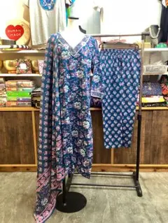 sale花柄ロングワンピース＆パンツセット